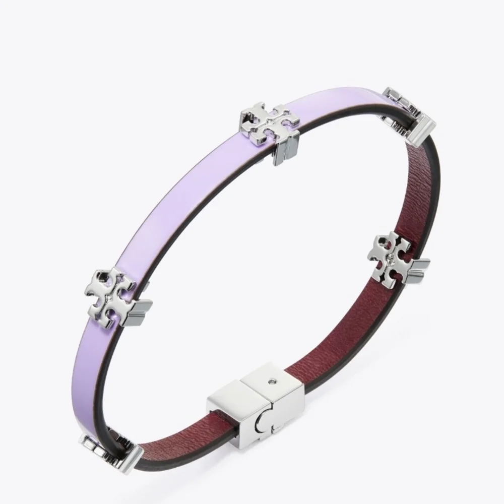 Elegant Purple and Silver Women's Bracelet